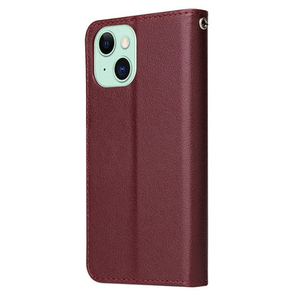 Cell Phone Case for iPhone 15 Wallet PU Leather Stand Mobile Phone Shell