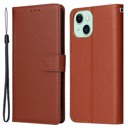 Cell Phone Case for iPhone 15 Wallet PU Leather Stand Mobile Phone Shell