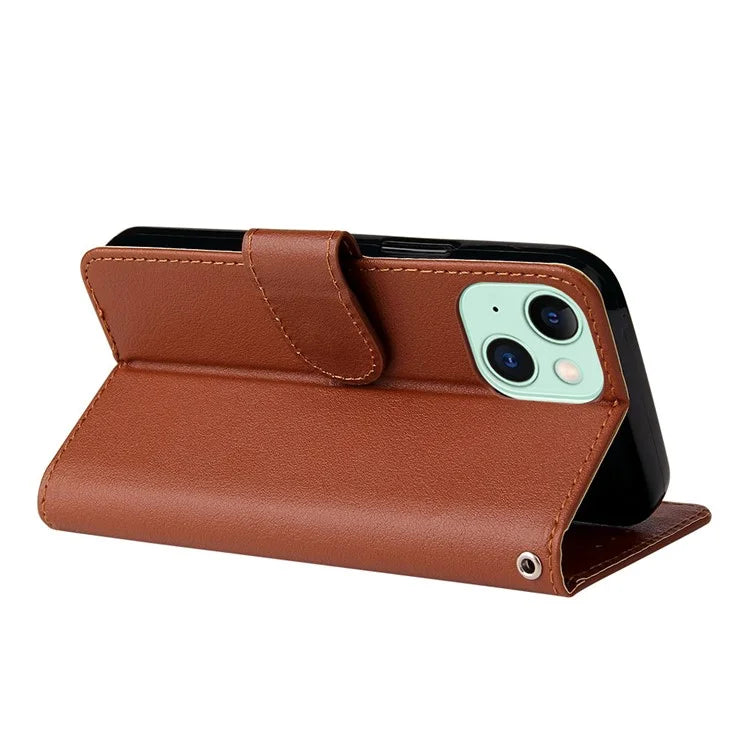 Cell Phone Case for iPhone 15 Wallet PU Leather Stand Mobile Phone Shell