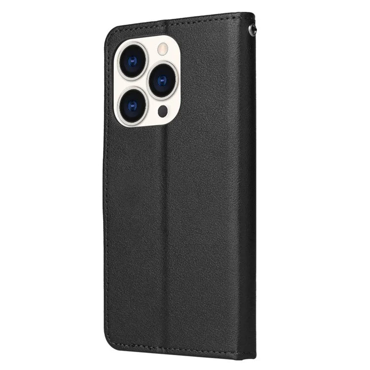 For iPhone 15 Pro Cases PU Leather Phone Cover Cell Phone Case Wallet with Stand Function