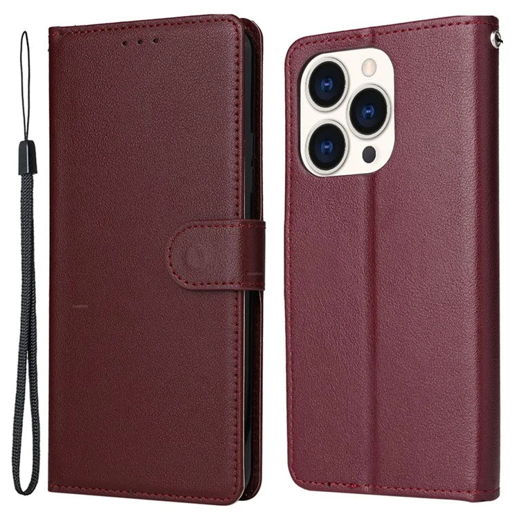 For iPhone 15 Pro Cases PU Leather Phone Cover Cell Phone Case Wallet with Stand Function