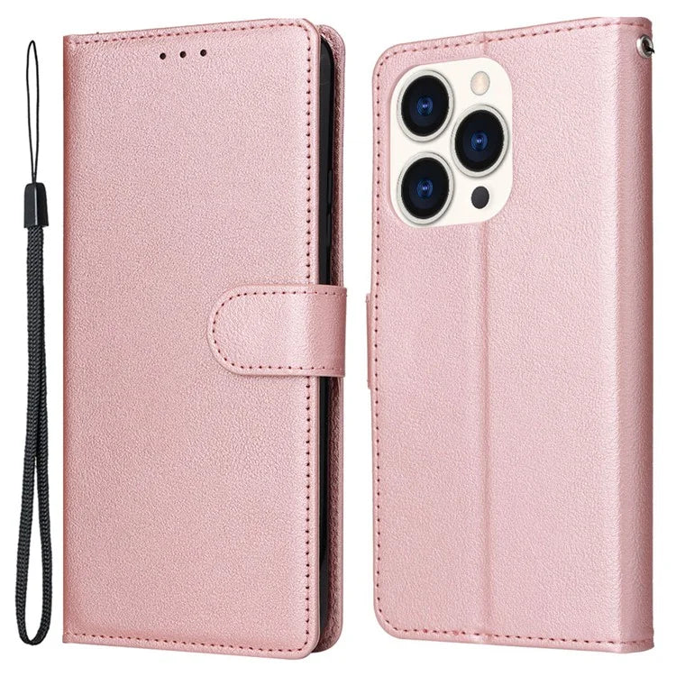 For iPhone 15 Pro Cases PU Leather Phone Cover Cell Phone Case Wallet with Stand Function