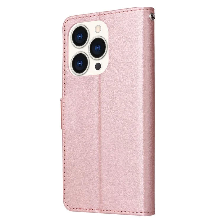 For iPhone 15 Pro Cases PU Leather Phone Cover Cell Phone Case Wallet with Stand Function