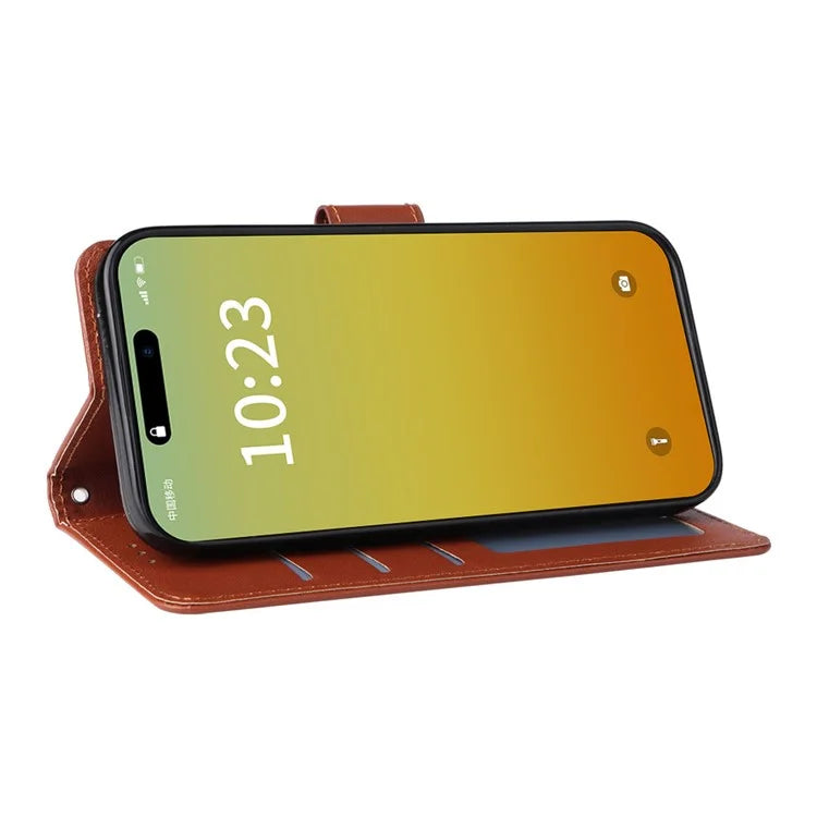 For iPhone 15 Pro Cases PU Leather Phone Cover Cell Phone Case Wallet with Stand Function