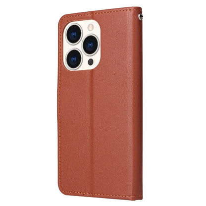 For iPhone 15 Pro Cases PU Leather Phone Cover Cell Phone Case Wallet with Stand Function
