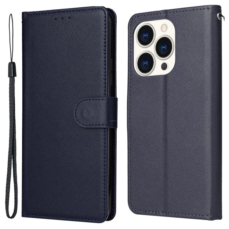 For iPhone 15 Pro Max Stand Cell Phone Case Wallet PU Leather Phone Cover