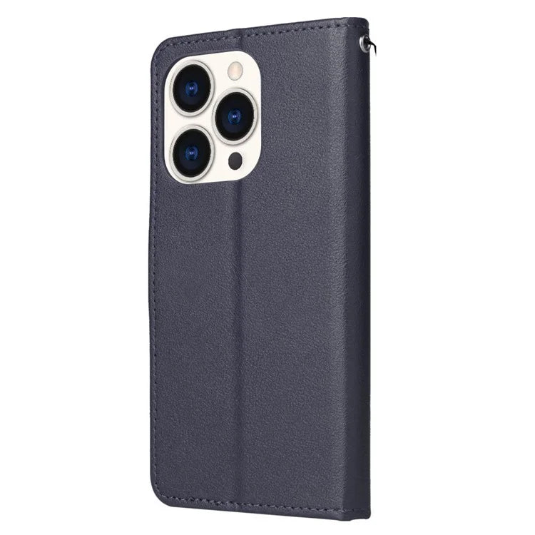 For iPhone 15 Pro Max Stand Cell Phone Case Wallet PU Leather Phone Cover