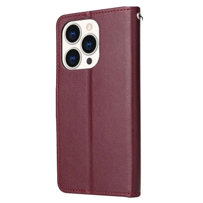 For iPhone 15 Pro Max Stand Cell Phone Case Wallet PU Leather Phone Cover
