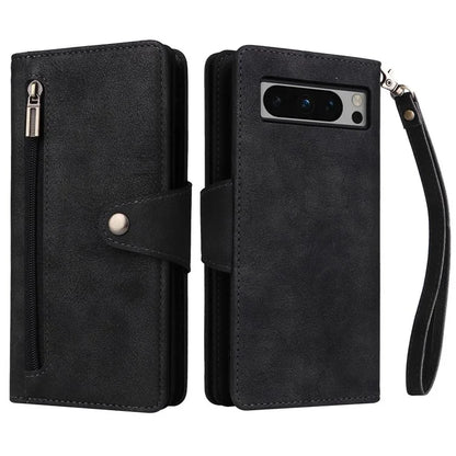 For Google Pixel 8 Pro TPU+PU Leather Phone Case Wallet Rivet Decor Stand Phone Cover