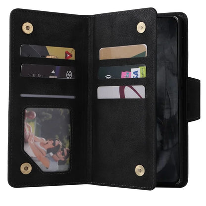 For Google Pixel 8 Pro TPU+PU Leather Phone Case Wallet Rivet Decor Stand Phone Cover