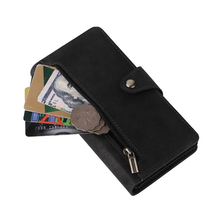 For Google Pixel 8 Pro TPU+PU Leather Phone Case Wallet Rivet Decor Stand Phone Cover