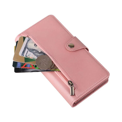 For Google Pixel 8 Pro TPU+PU Leather Phone Case Wallet Rivet Decor Stand Phone Cover