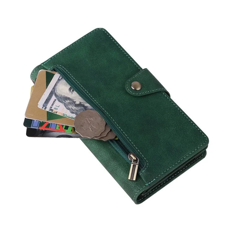 For Google Pixel 8 Pro TPU+PU Leather Phone Case Wallet Rivet Decor Stand Phone Cover