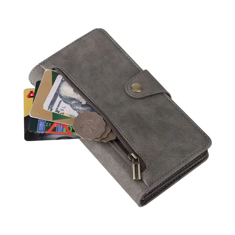 For Google Pixel 8 Pro TPU+PU Leather Phone Case Wallet Rivet Decor Stand Phone Cover