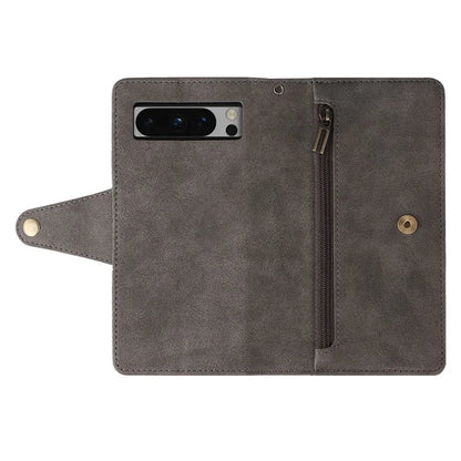 For Google Pixel 8 Pro TPU+PU Leather Phone Case Wallet Rivet Decor Stand Phone Cover