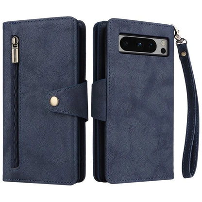 For Google Pixel 8 Pro TPU+PU Leather Phone Case Wallet Rivet Decor Stand Phone Cover