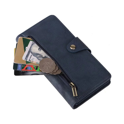 For Google Pixel 8 Pro TPU+PU Leather Phone Case Wallet Rivet Decor Stand Phone Cover
