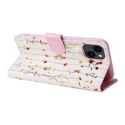 For iPhone 15 Plus Case Lacquered RFID Blocking PU Leather Wallet Phone Cover