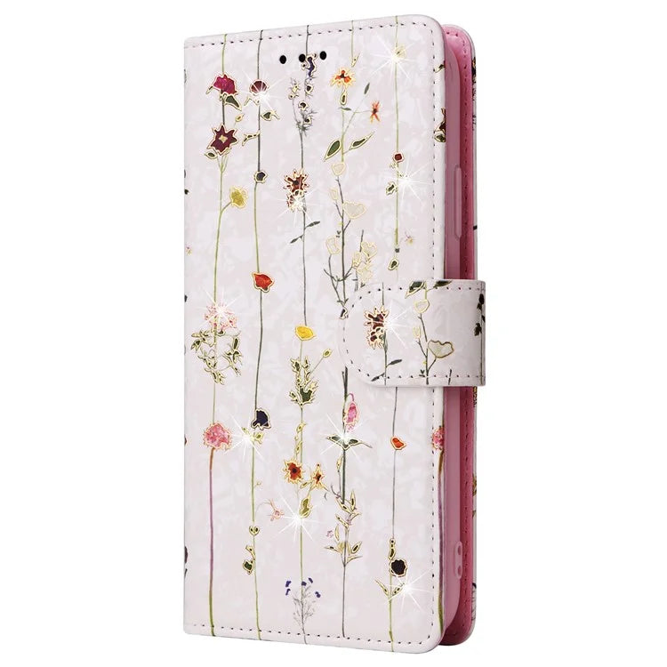For iPhone 15 Plus Case Lacquered RFID Blocking PU Leather Wallet Phone Cover