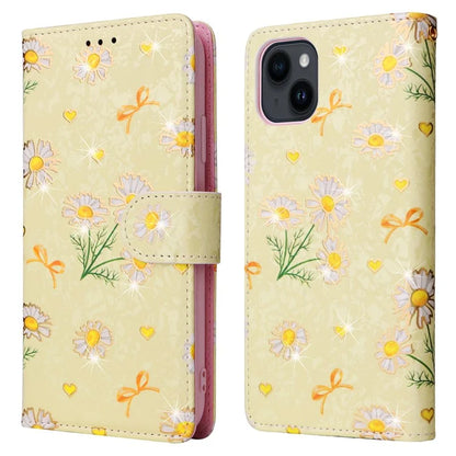 For iPhone 15 Plus Case Lacquered RFID Blocking PU Leather Wallet Phone Cover