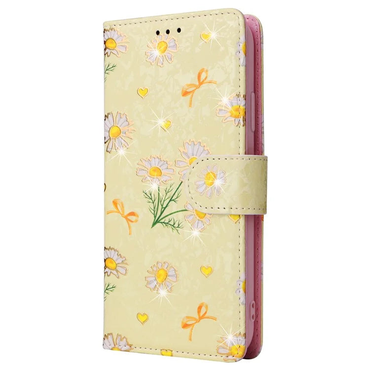 For iPhone 15 Plus Case Lacquered RFID Blocking PU Leather Wallet Phone Cover
