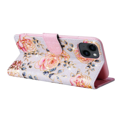 For iPhone 15 Plus Case Lacquered RFID Blocking PU Leather Wallet Phone Cover