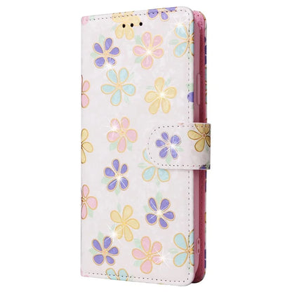 For iPhone 15 Cell Phone Case Lacquered RFID Blocking PU Leather Stand Cover