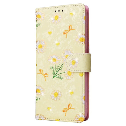 For iPhone 15 Pro Cell Phone Case Lacquered RFID Blocking Leather Flip Cover