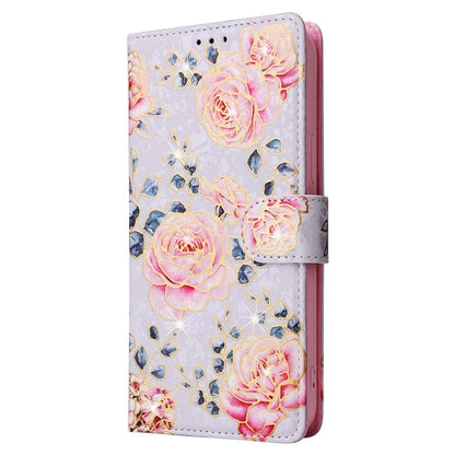 For iPhone 15 Pro Max Lacquered Phone Case RFID Blocking Leather Flip Cover
