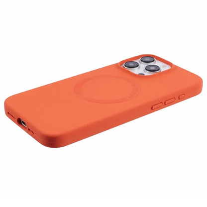 BJT Series For iPhone 15 Pro Max Magnetic Case TPU+Silicone Back Shell with Fabric Lining