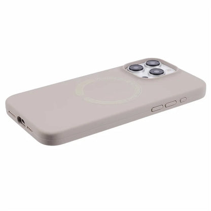 BJT Series For iPhone 15 Pro Max Magnetic Case TPU+Silicone Back Shell with Fabric Lining