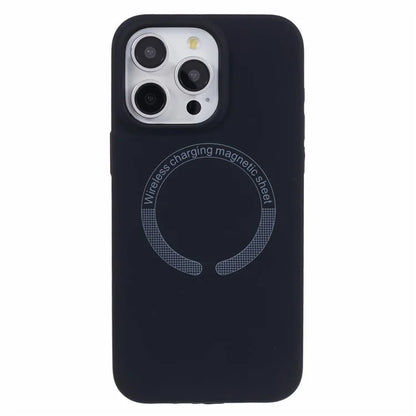 BJT Series For iPhone 15 Pro Max Magnetic Case TPU+Silicone Back Shell with Fabric Lining