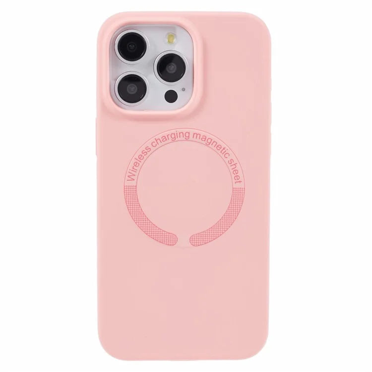 BJT Series For iPhone 15 Pro Max Magnetic Case TPU+Silicone Back Shell with Fabric Lining