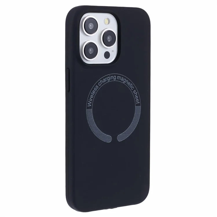 BJT Series For Phone 14 Pro Max Case TPU+Silicone Fabric Lining Protective Shell Compatible with MagSafe
