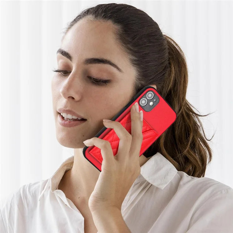 YB Leather Coating Series-8 For iPhone 11 RFID Blocking Phone Case Card Holder Kickstand Cover