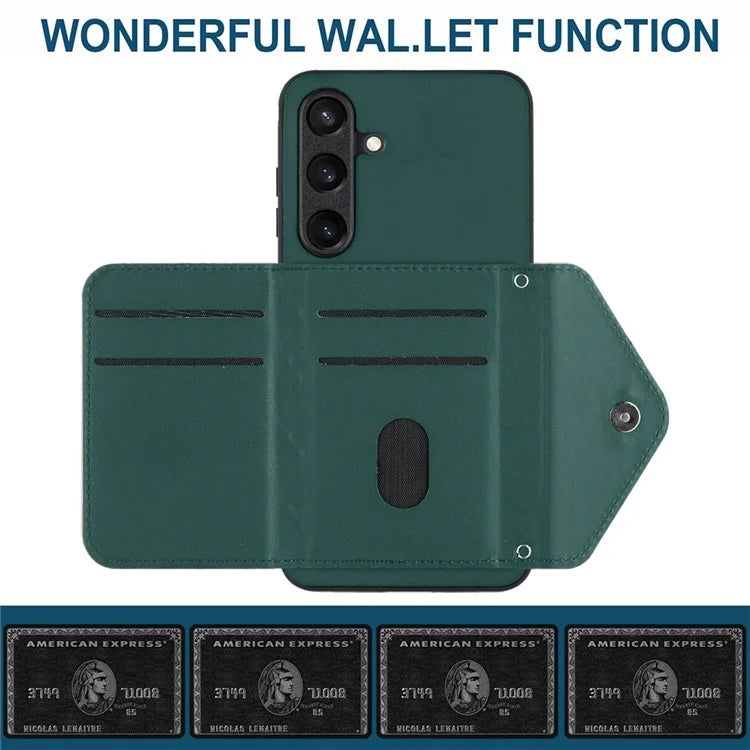 YB Leather Coating Series-8 For Samsung Galaxy S24 Case RFID Blocking Leather Back Cover