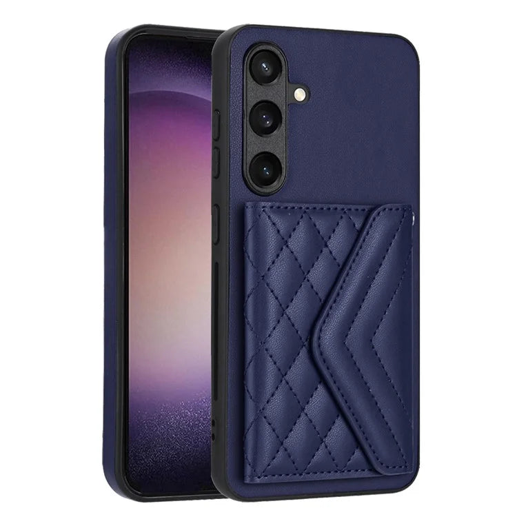 YB Leather Coating Series-8 For Samsung Galaxy S24 Case RFID Blocking Leather Back Cover