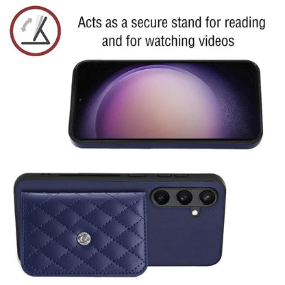 YB Leather Coating Series-8 For Samsung Galaxy S24 Case RFID Blocking Leather Back Cover
