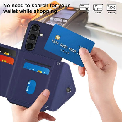YB Leather Coating Series-8 For Samsung Galaxy S24 Case RFID Blocking Leather Back Cover