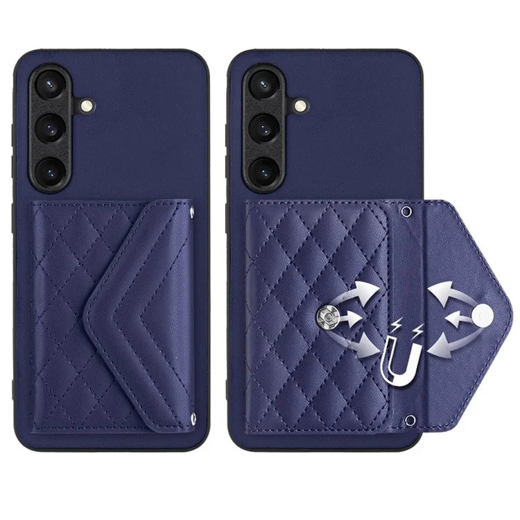 YB Leather Coating Series-8 For Samsung Galaxy S24 Case RFID Blocking Leather Back Cover