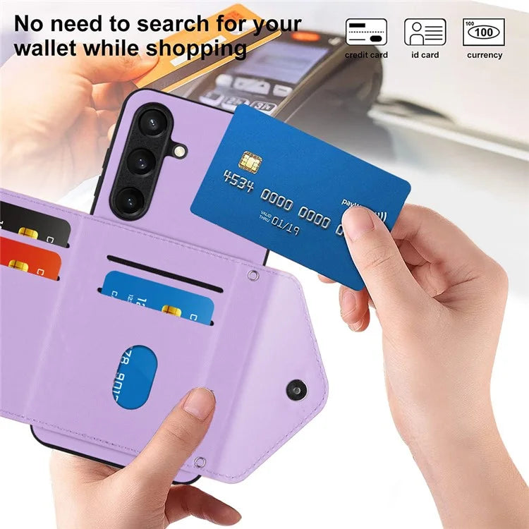 YB Leather Coating Series-8 For Samsung Galaxy S24 Case RFID Blocking Leather Back Cover