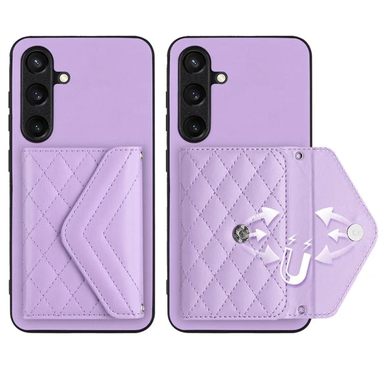 YB Leather Coating Series-8 For Samsung Galaxy S24 Case RFID Blocking Leather Back Cover