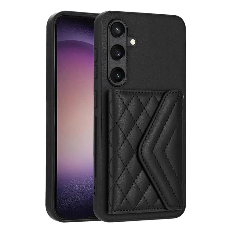 YB Leather Coating Series-8 For Samsung Galaxy S24 Case RFID Blocking Leather Back Cover