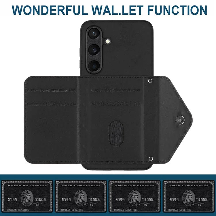 YB Leather Coating Series-8 For Samsung Galaxy S24 Case RFID Blocking Leather Back Cover