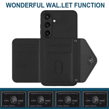 YB Leather Coating Series-8 For Samsung Galaxy S24 Case RFID Blocking Leather Back Cover