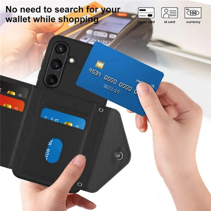 YB Leather Coating Series-8 For Samsung Galaxy S24 Case RFID Blocking Leather Back Cover
