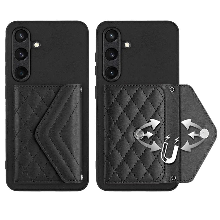 YB Leather Coating Series-8 For Samsung Galaxy S24 Case RFID Blocking Leather Back Cover