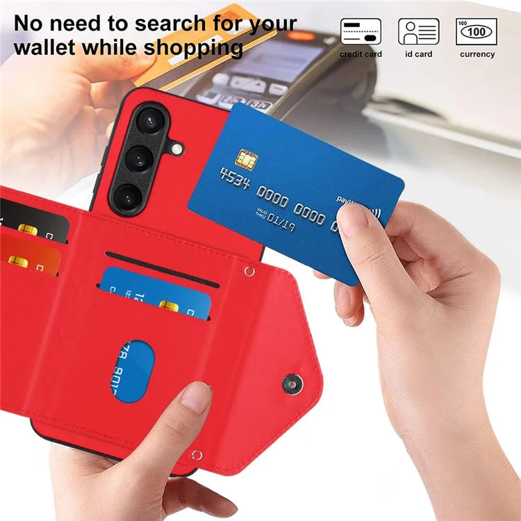 YB Leather Coating Series-8 For Samsung Galaxy S24 Case RFID Blocking Leather Back Cover