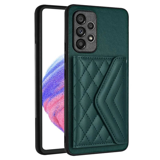 YB Leather Coating Series-8 For Samsung Galaxy A53 5G Case Leather+TPU Card Bag Anti-shock Phone Cover