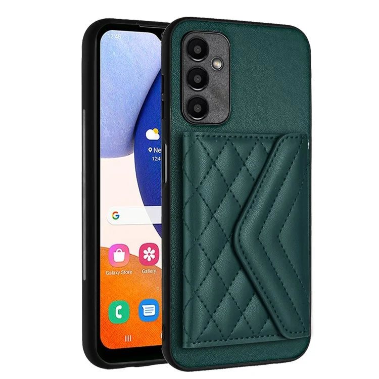YB Leather Coating Series-8 For Samsung Galaxy A25 5G (Global) (161.0 x 76.5 x 8.3mm) Phone Case Card Bag Cover